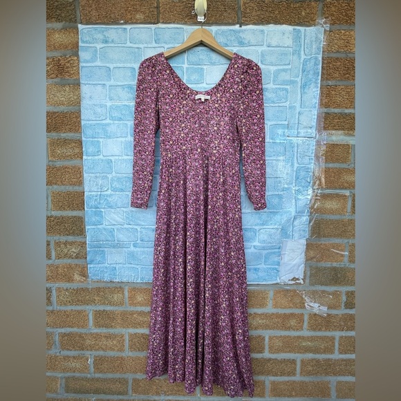 LOVESHACKFANCY Poeta Dress in Cherry Wine dress XS - Picture 8 of 15